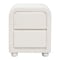 Baxton Studio Bonilla Modern White Teddy-Bear Fabric and Rubberwood 2-Drawer Nightstand 244-13651-ZORO - alternate 7